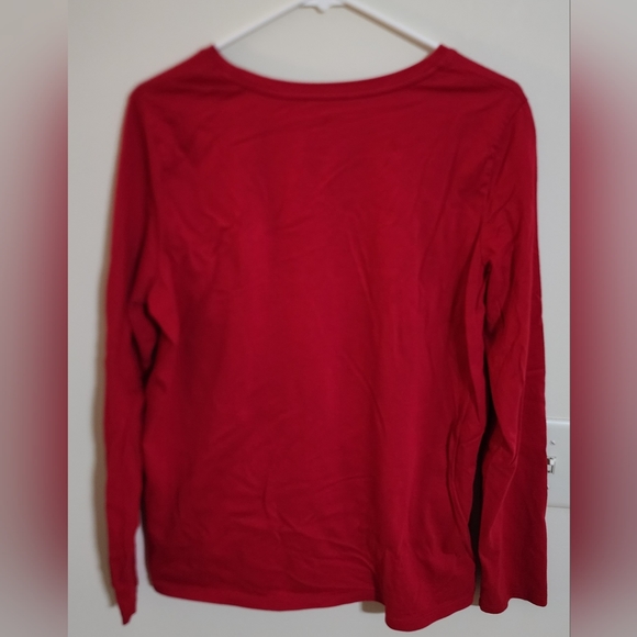 Lands' End Crew Neck Long Sleeve T-Shirt Top Women's Size Medium (10-12) - Picture 4 of 4